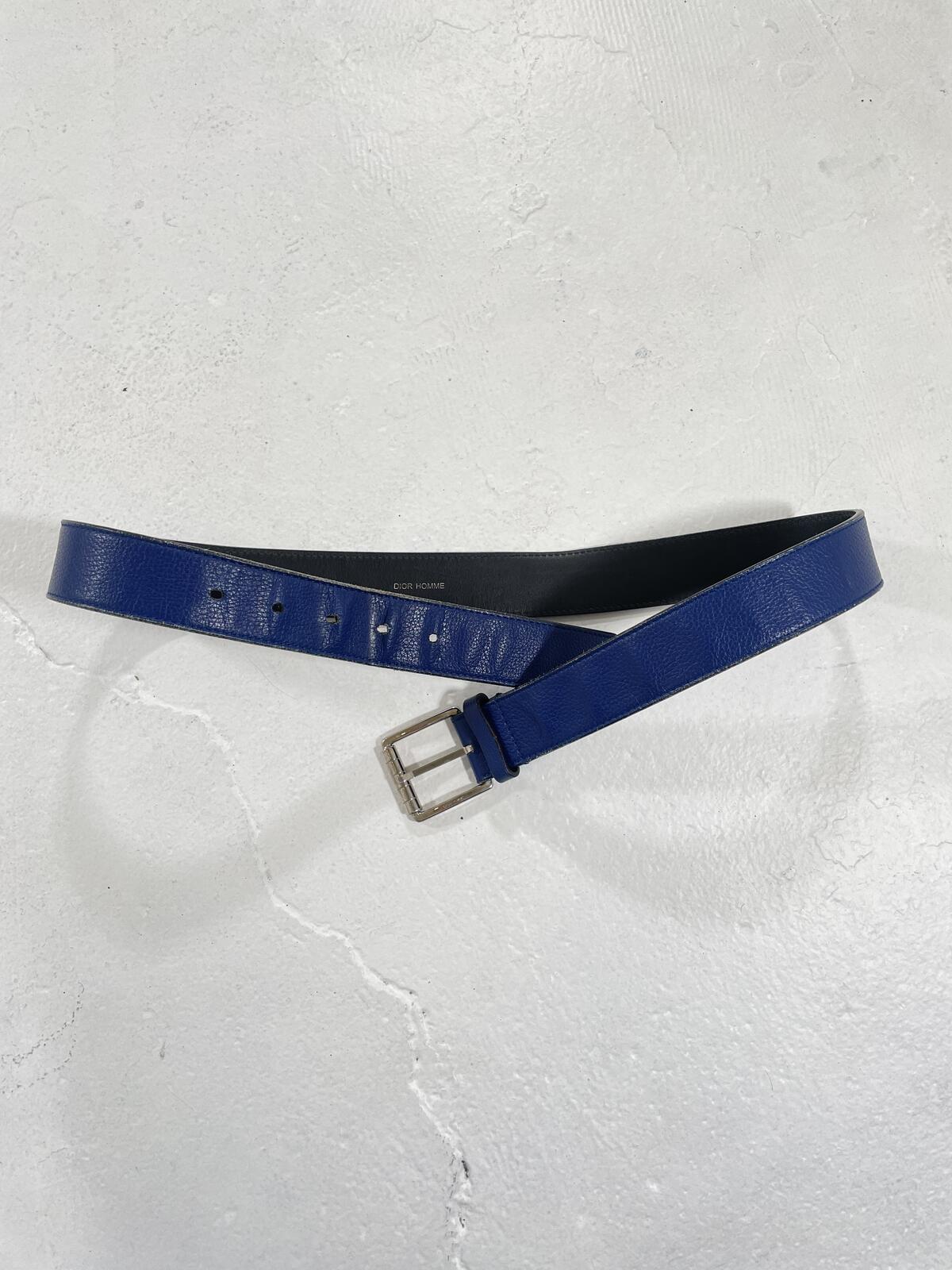 Dior Homme Blue Leather Belt