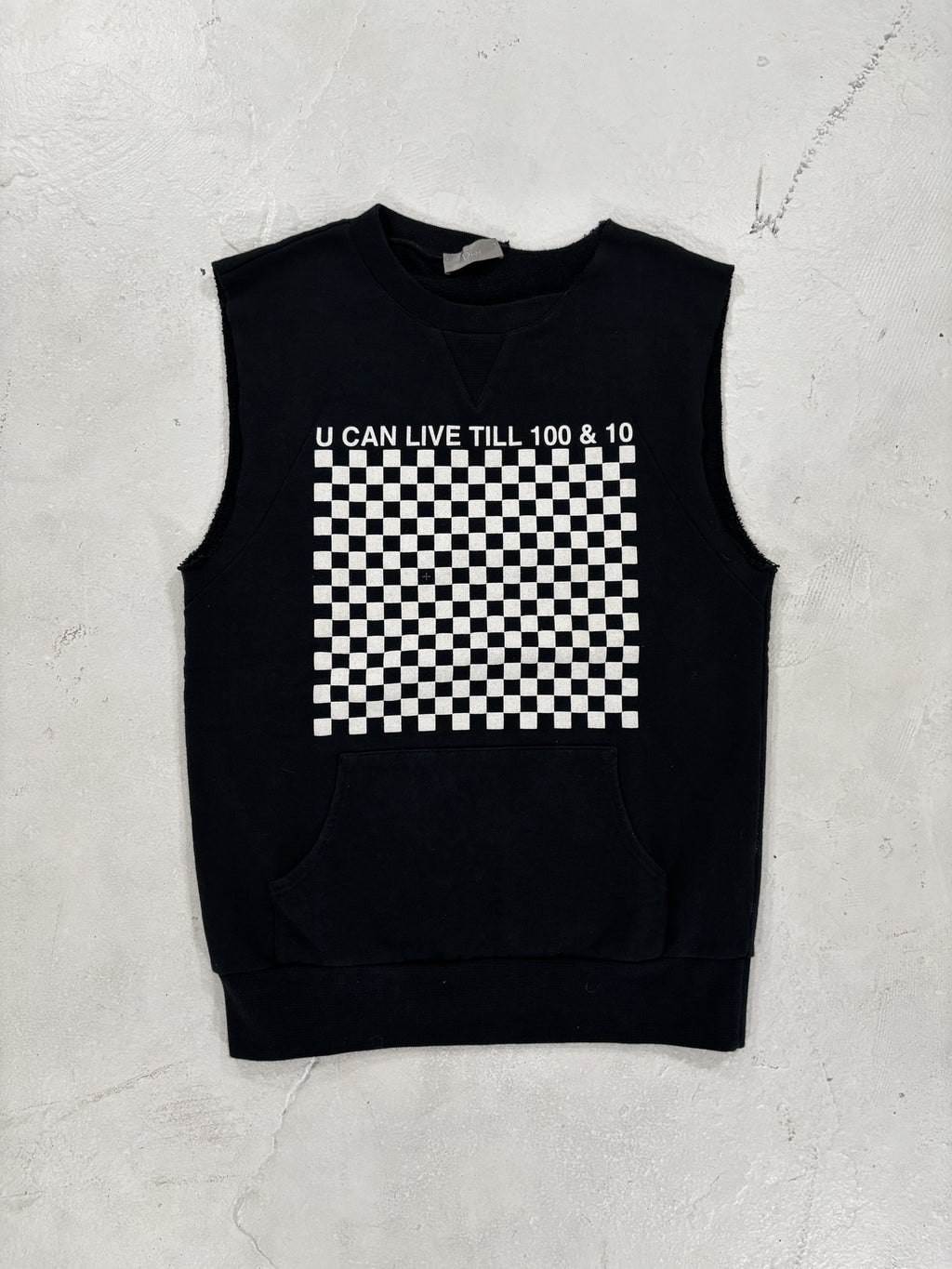 Dior Homme SS06 "Live till 100 & 10" Sleeveless Crewneck {{ color }} {{ brand }} {{ archive }} {{ season }} {{ year }} {{ hedi slimane }}