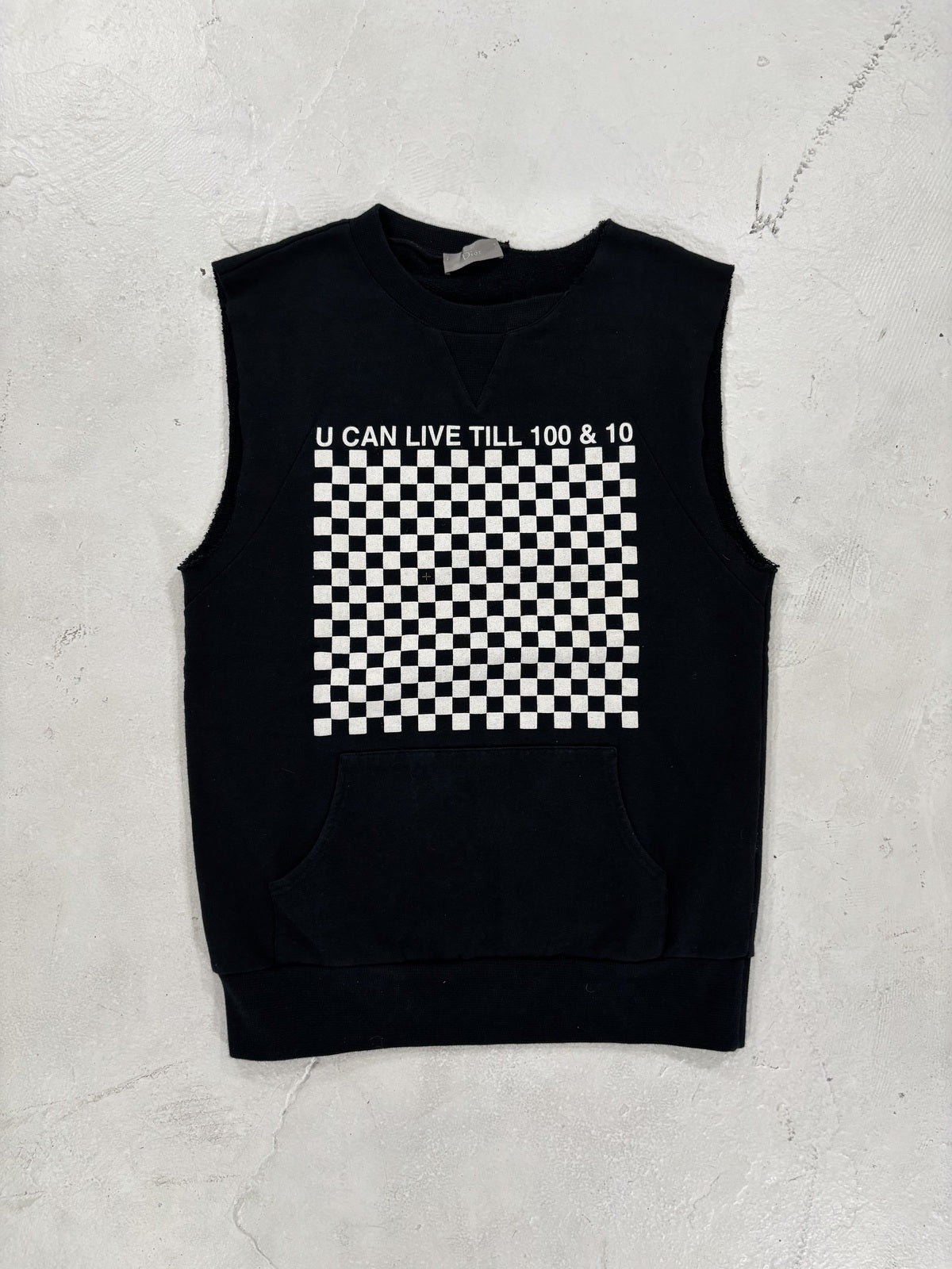 Dior Homme SS06 "Live till 100 & 10" Sleeveless Crewneck {{ color }} {{ brand }} {{ archive }} {{ season }} {{ year }} {{ hedi slimane }}