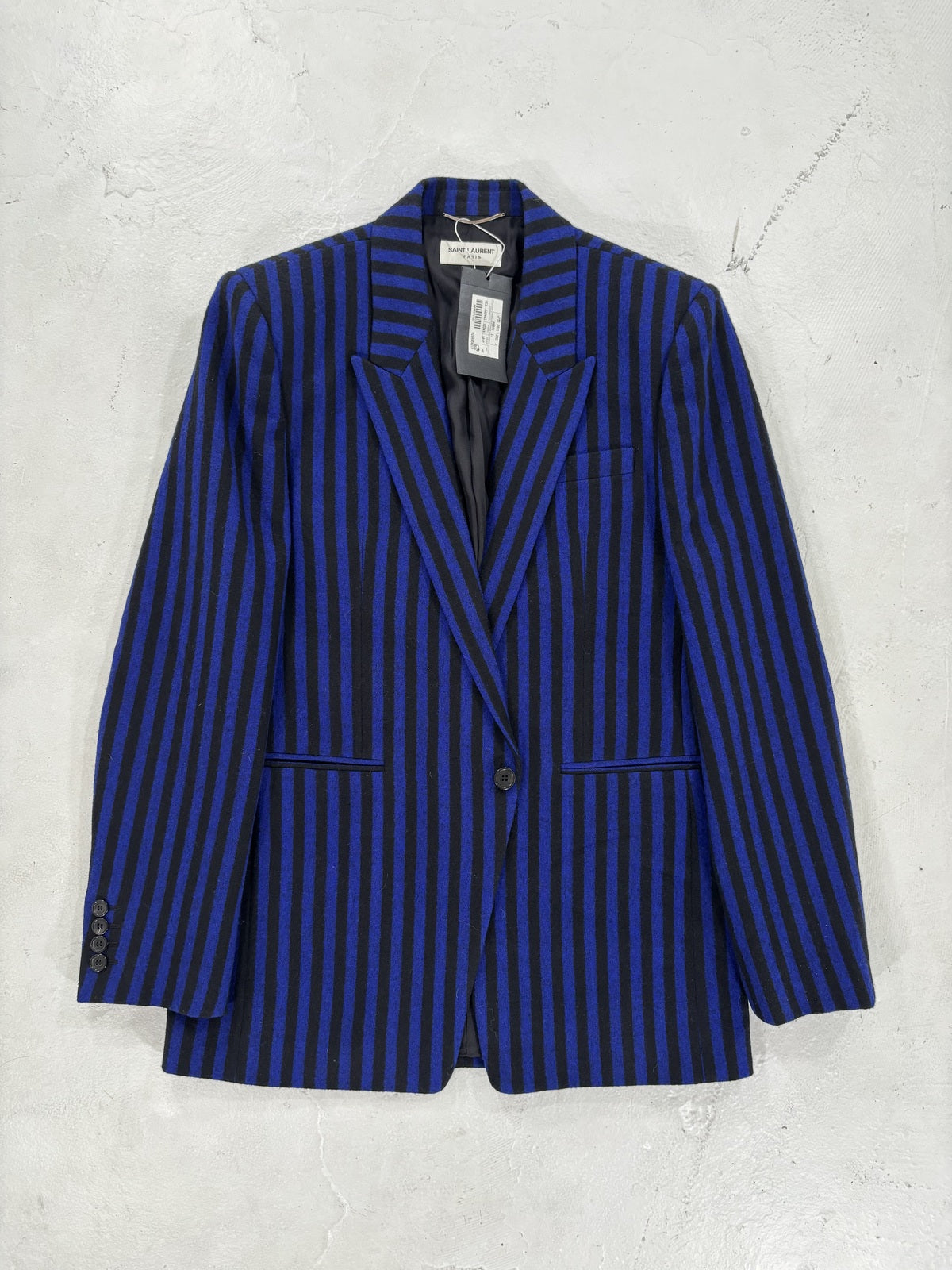 Saint Laurent Paris Striped Blazer {{ color }} {{ brand }} {{ archive }} {{ season }} {{ year }} {{ hedi slimane }}