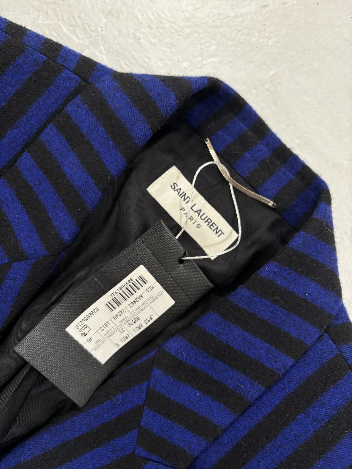 Saint Laurent Paris Striped Blazer {{ color }} {{ brand }} {{ archive }} {{ season }} {{ year }} {{ hedi slimane }}