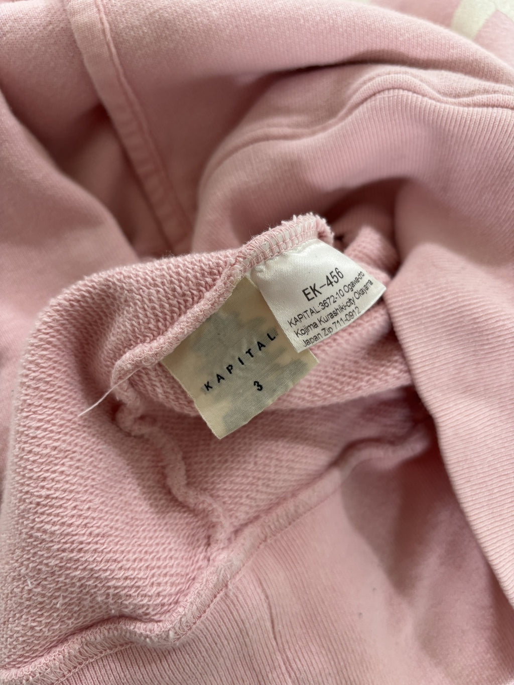 Kapital Pink "Surf" Hoodie {{ color }} {{ brand }} {{ archive }} {{ season }} {{ year }} {{ hedi slimane }}