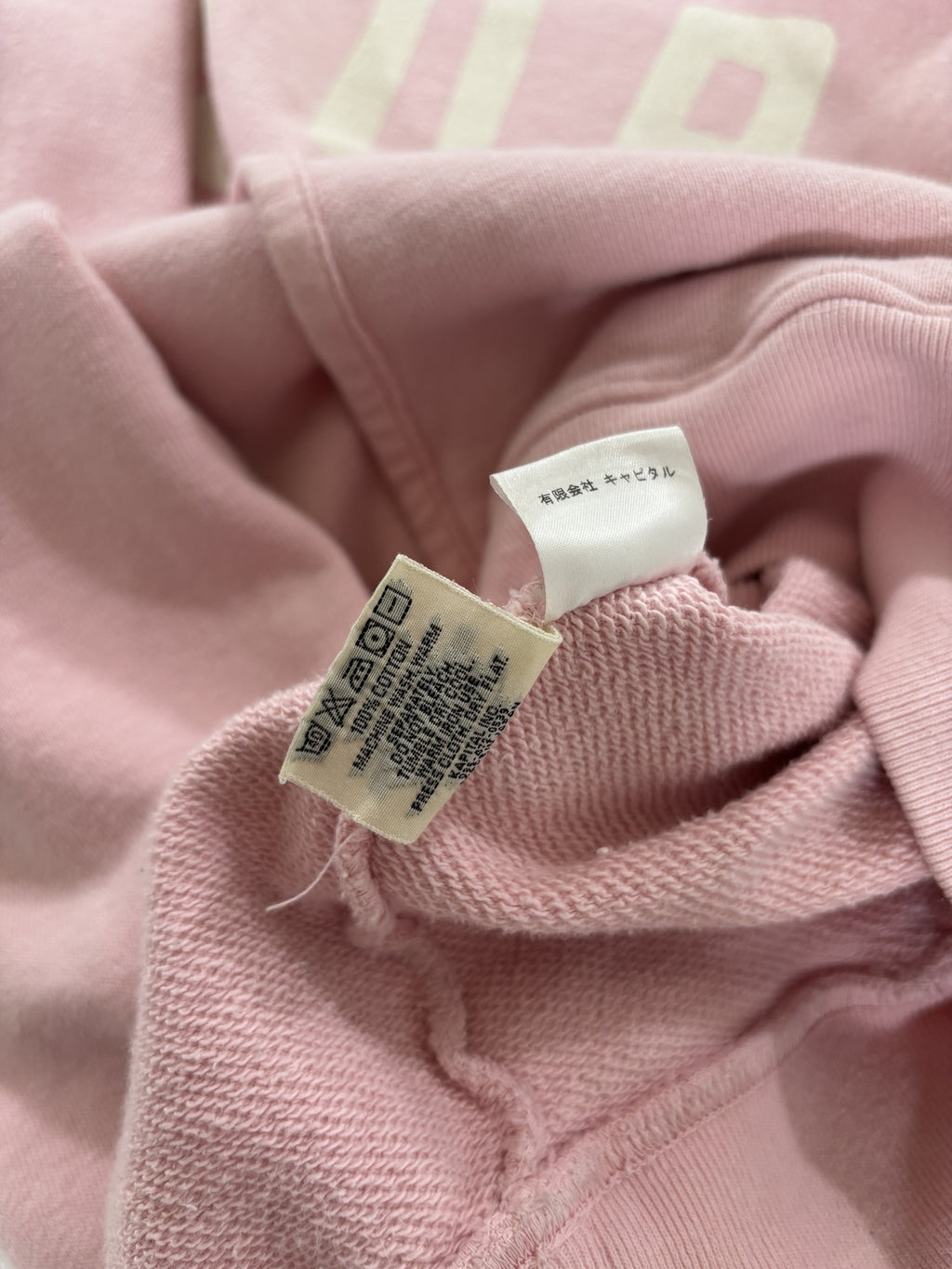 Kapital Pink "Surf" Hoodie {{ color }} {{ brand }} {{ archive }} {{ season }} {{ year }} {{ hedi slimane }}