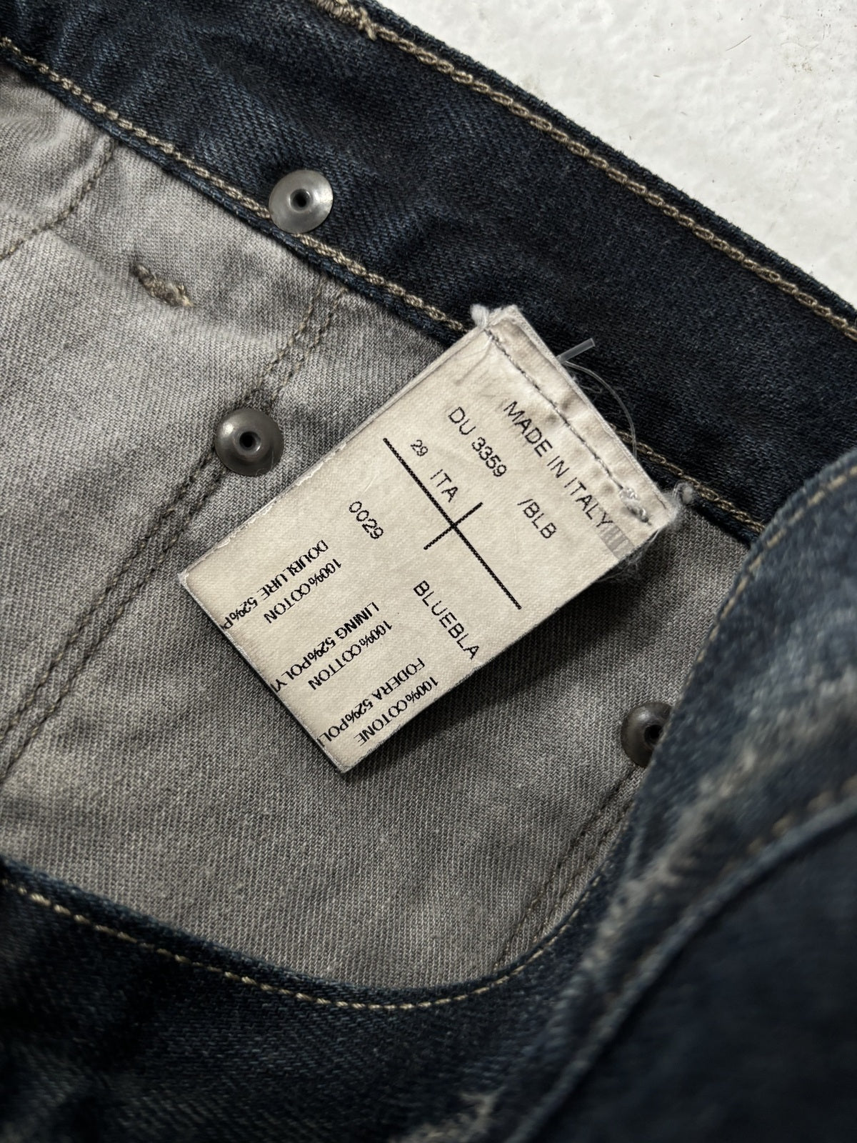 Rick Owens Olmar & Mirta Torrence Cut Selvedge Denim {{ color }} {{ brand }} {{ archive }} {{ season }} {{ year }} {{ hedi slimane }}