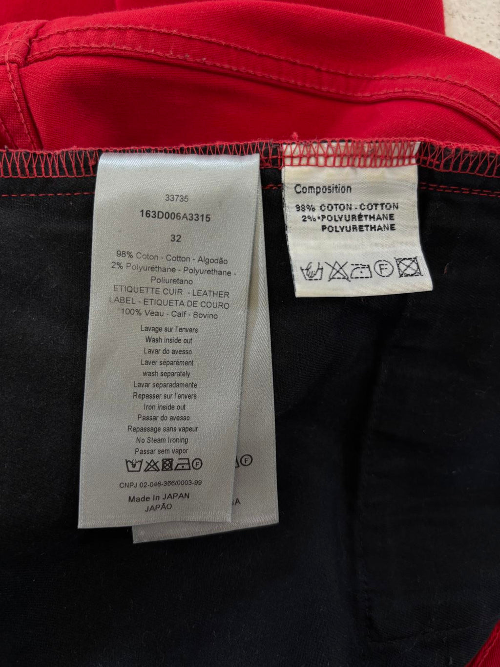 Dior Homme Red Jeans