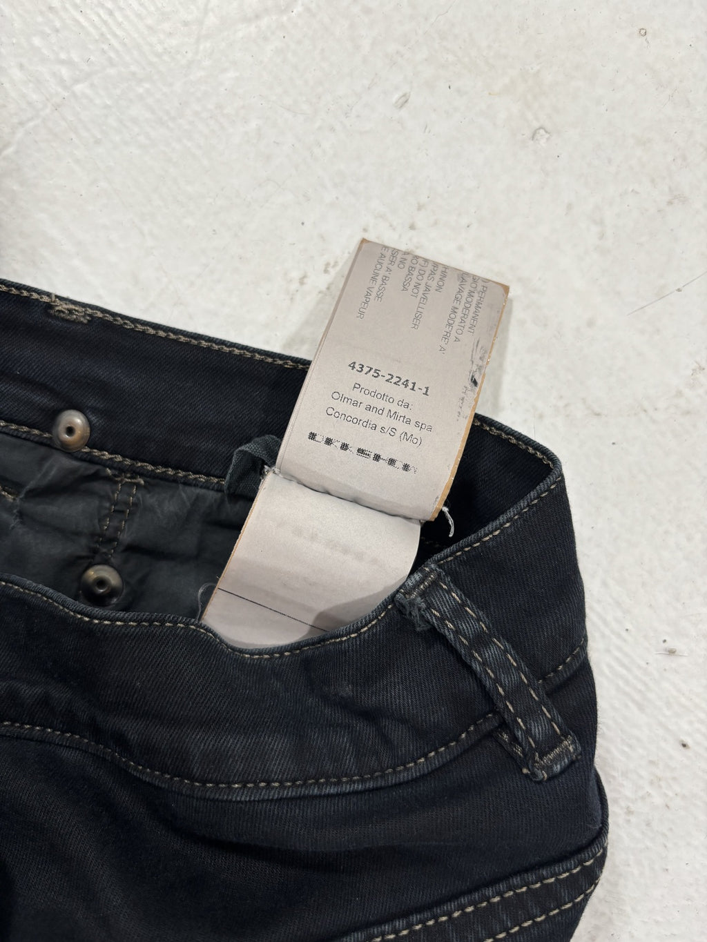 Rick Owens Olmar & Mirta "Black Scrub" Torrance Cut Denim {{ color }} {{ brand }} {{ archive }} {{ season }} {{ year }} {{ hedi slimane }}