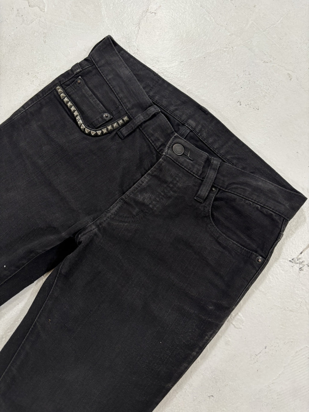 Hysteric Glamour Black Studded Denim {{ color }} {{ brand }} {{ archive }} {{ season }} {{ year }} {{ hedi slimane }}