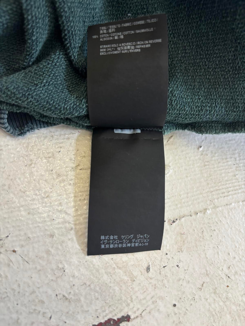 Saint Laurent Paris Green Logo Hoodie