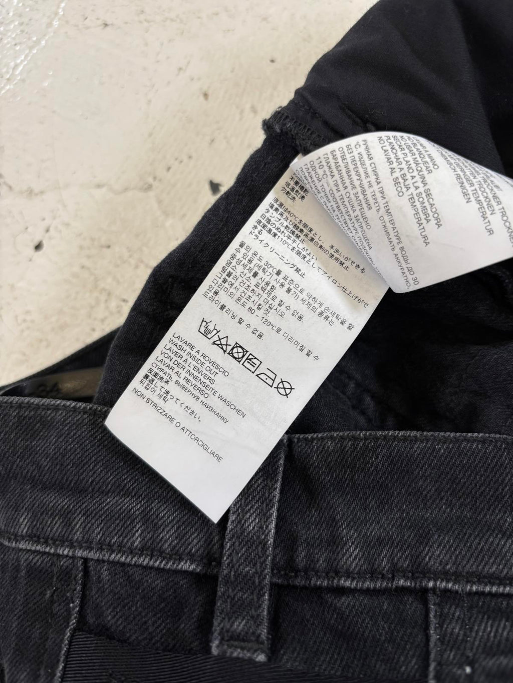 1017 Alyx x BlackMeans distressed denim