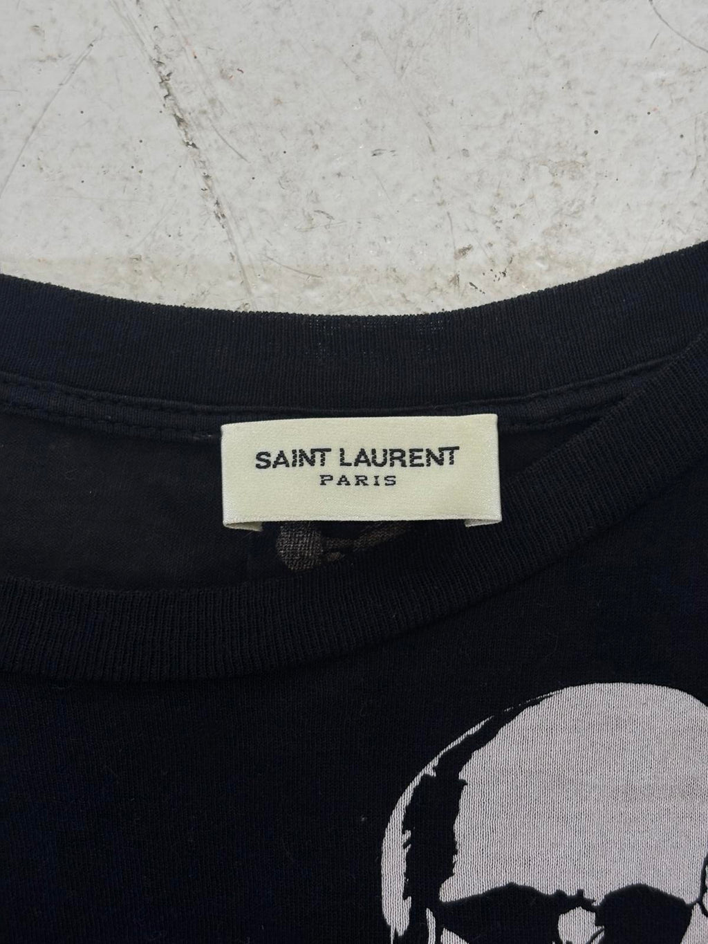 Saint Laurent Paris Skull T-Shirt