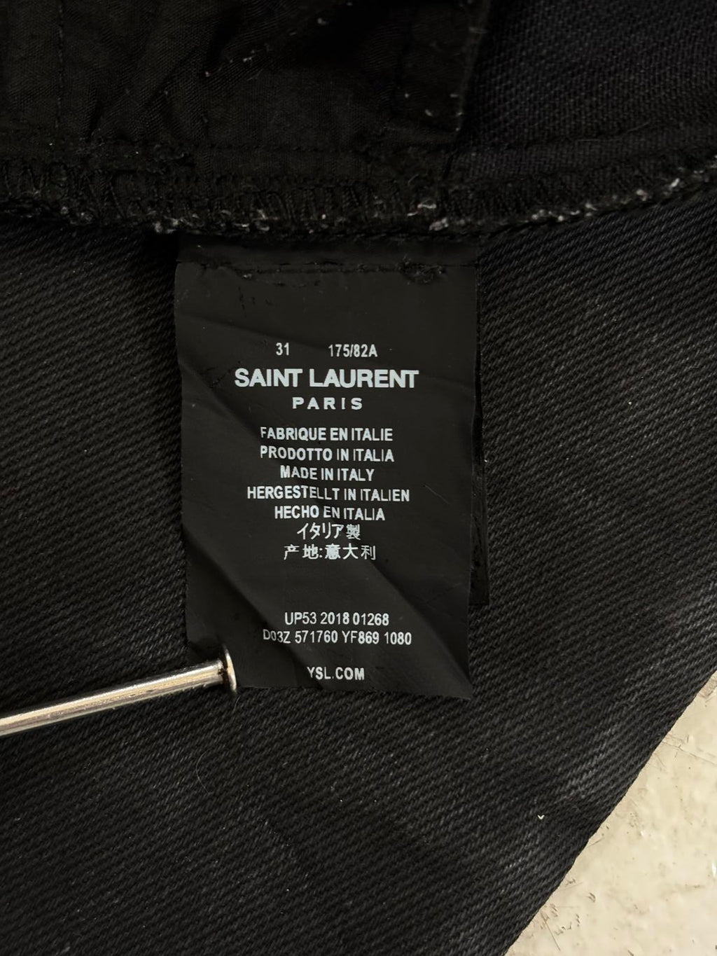 Saint Laurent Paris waxed d02 denim