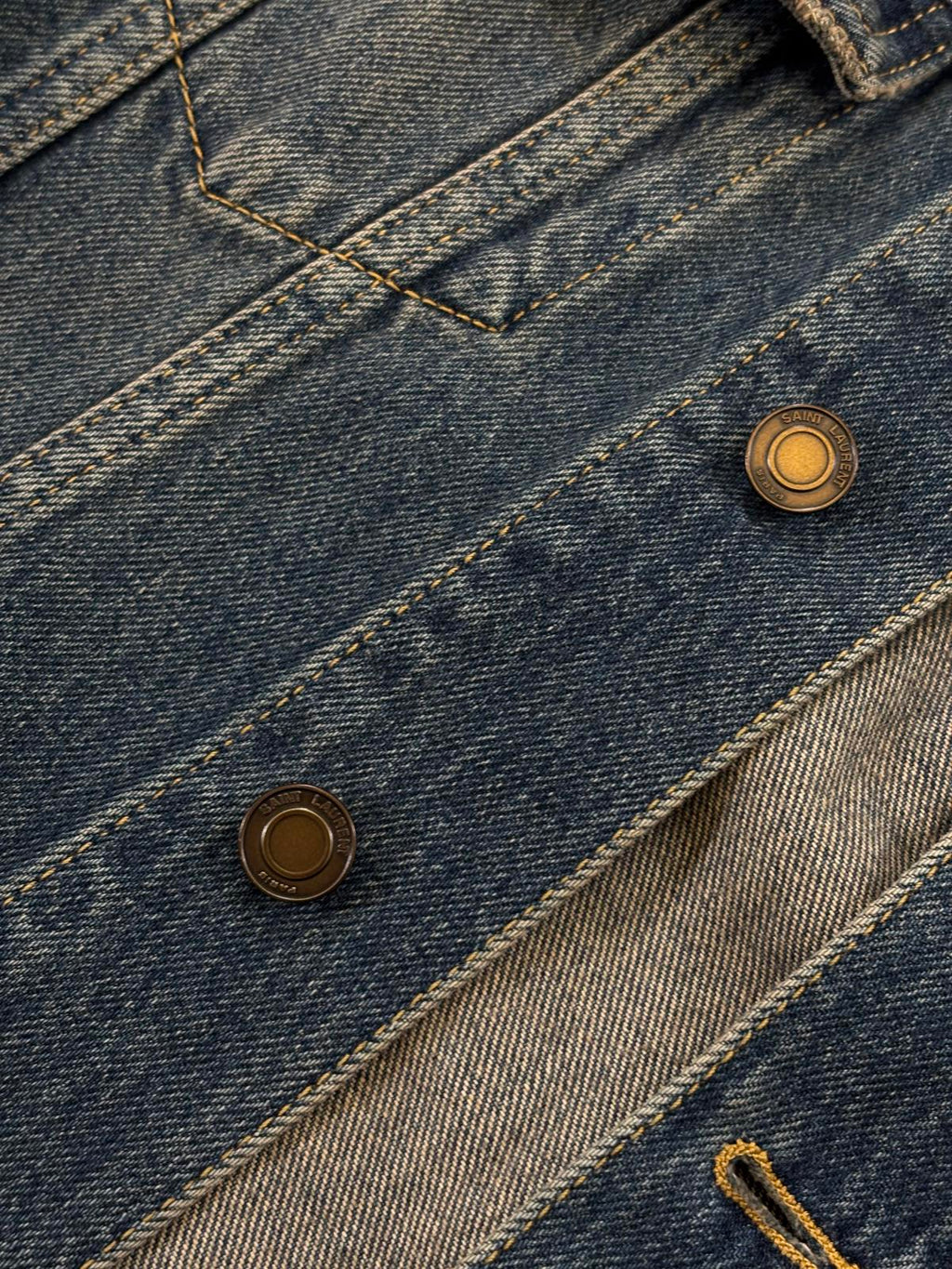 Saint Laurent Paris rust Denim Jacket