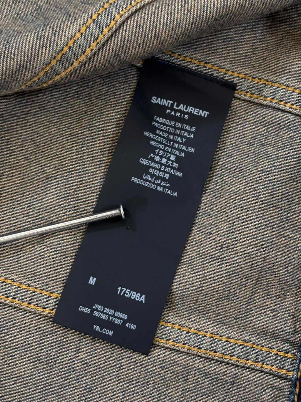 Saint Laurent Paris rust Denim Jacket