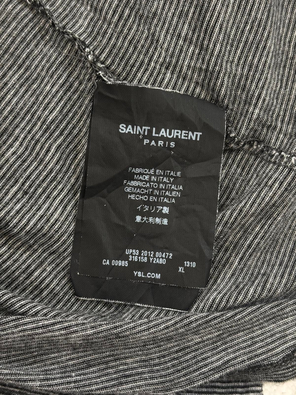 Saint Laurent Paris Striped T-Shirt