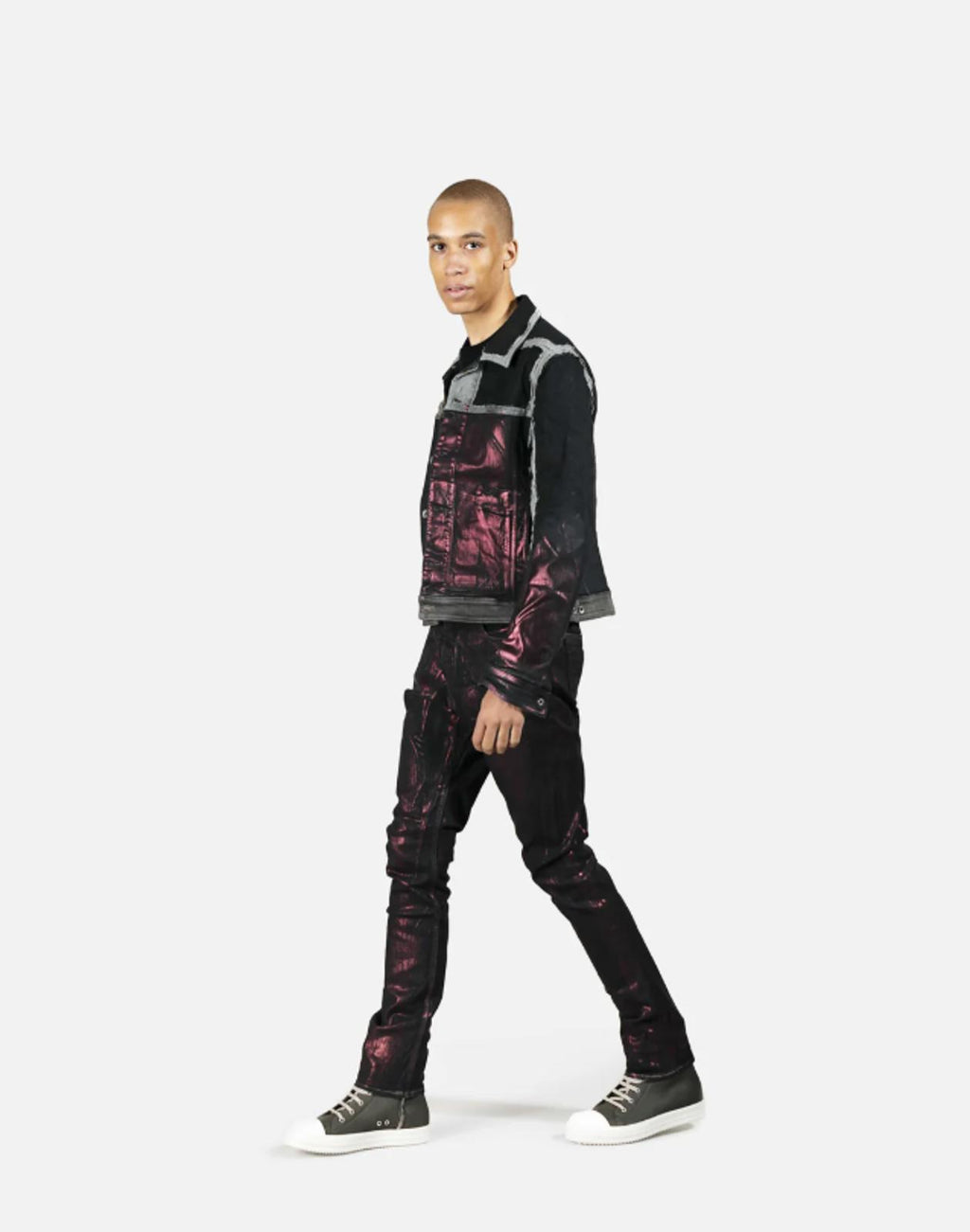 Rick Owens Foil Wax Bruise Denim