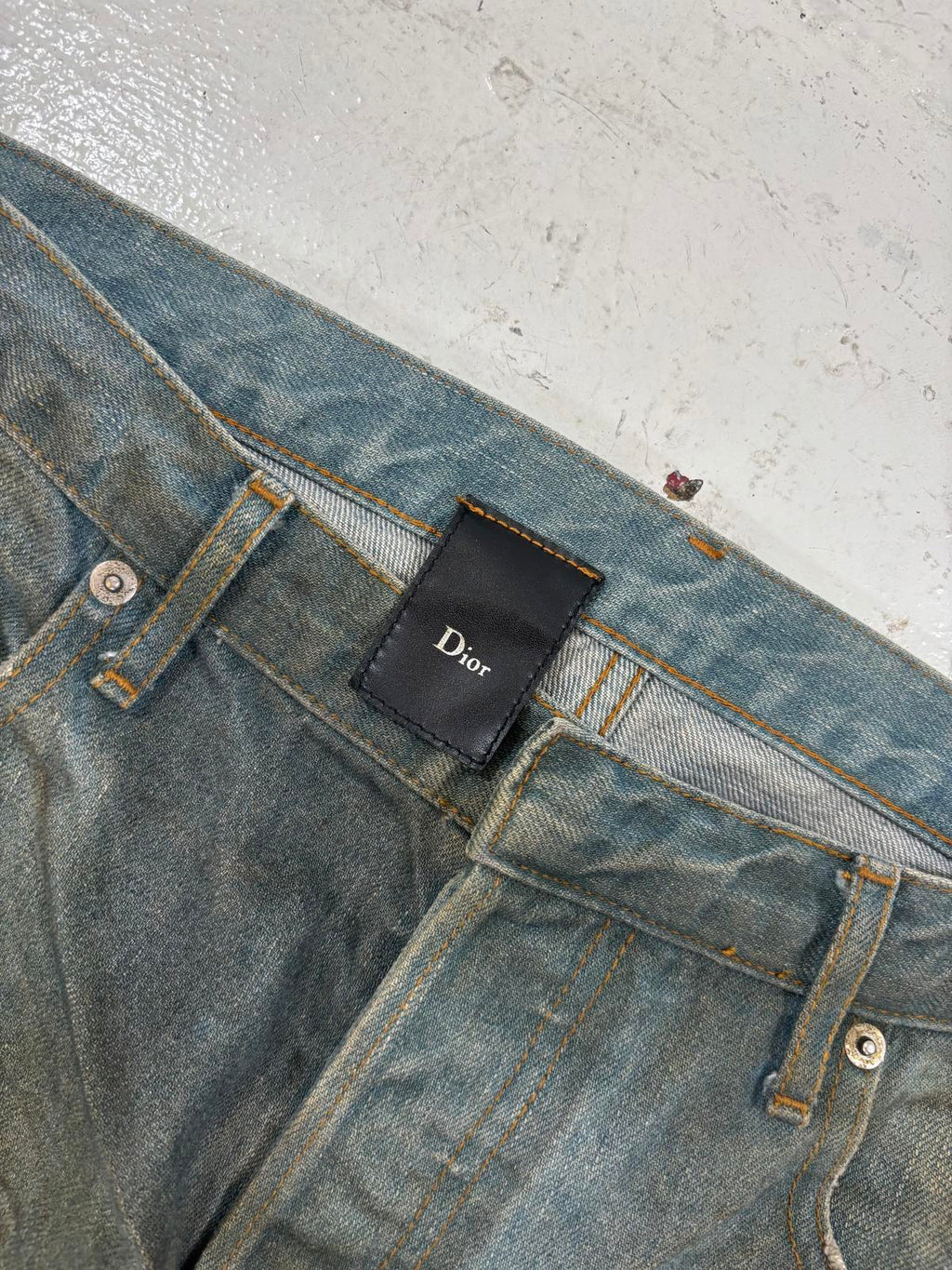 Dior Homme Dirty Clair Clawmark Jeans