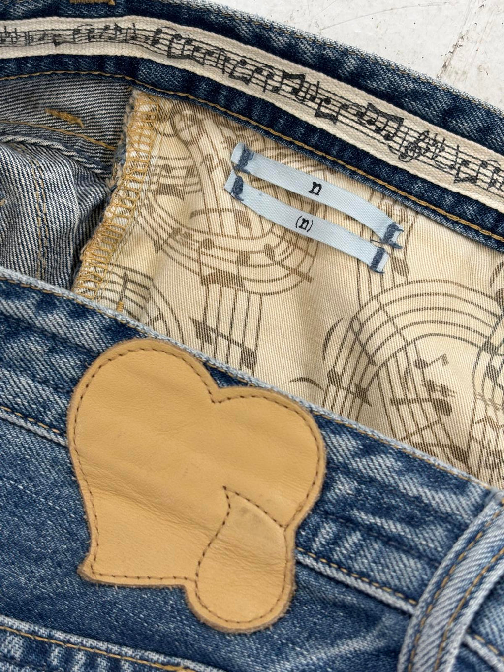 Number (N)ine Crying Hearts Jeans