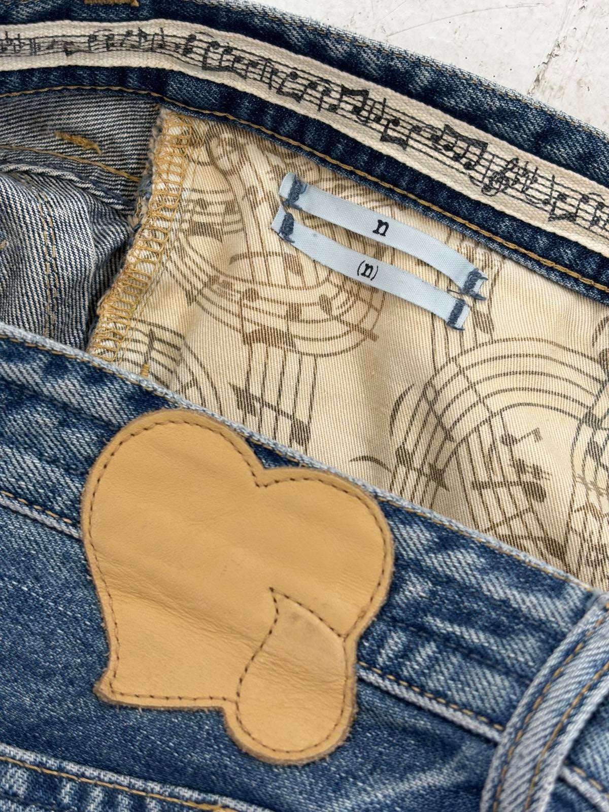Number (N)ine Crying Hearts Jeans