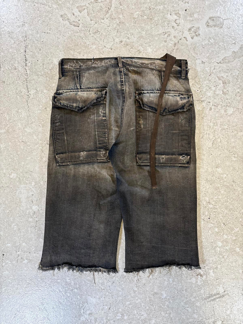 Rick Owens Denim Dust Shorts