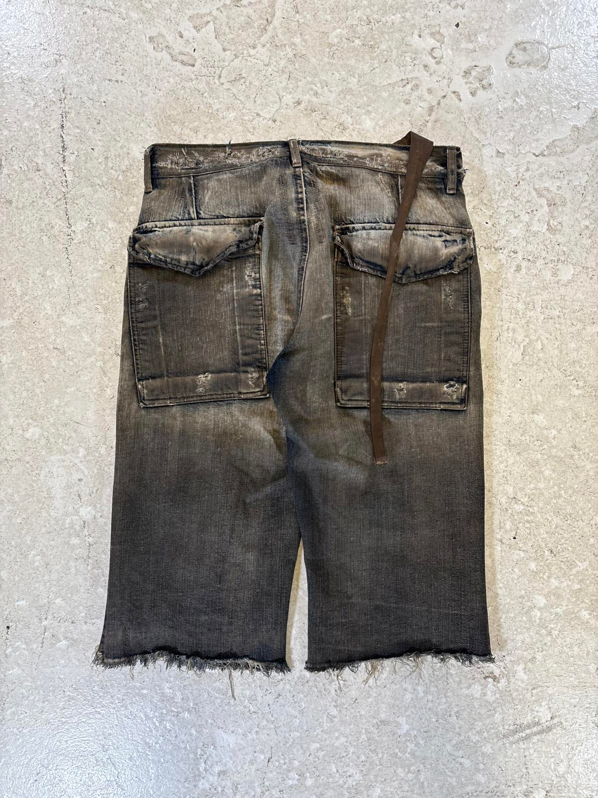 Rick Owens Denim Dust Shorts