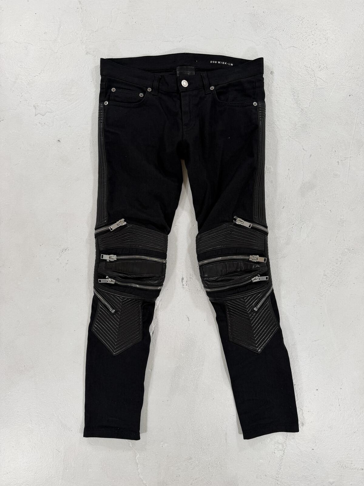 Saint Laurent D08 black biker denim {{ color }} {{ brand }} {{ archive }} {{ season }} {{ year }} {{ hedi slimane }}