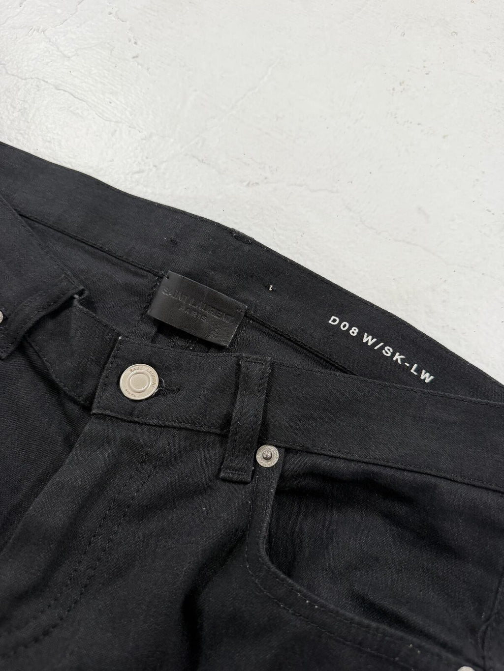 Saint Laurent D08 black biker denim {{ color }} {{ brand }} {{ archive }} {{ season }} {{ year }} {{ hedi slimane }}