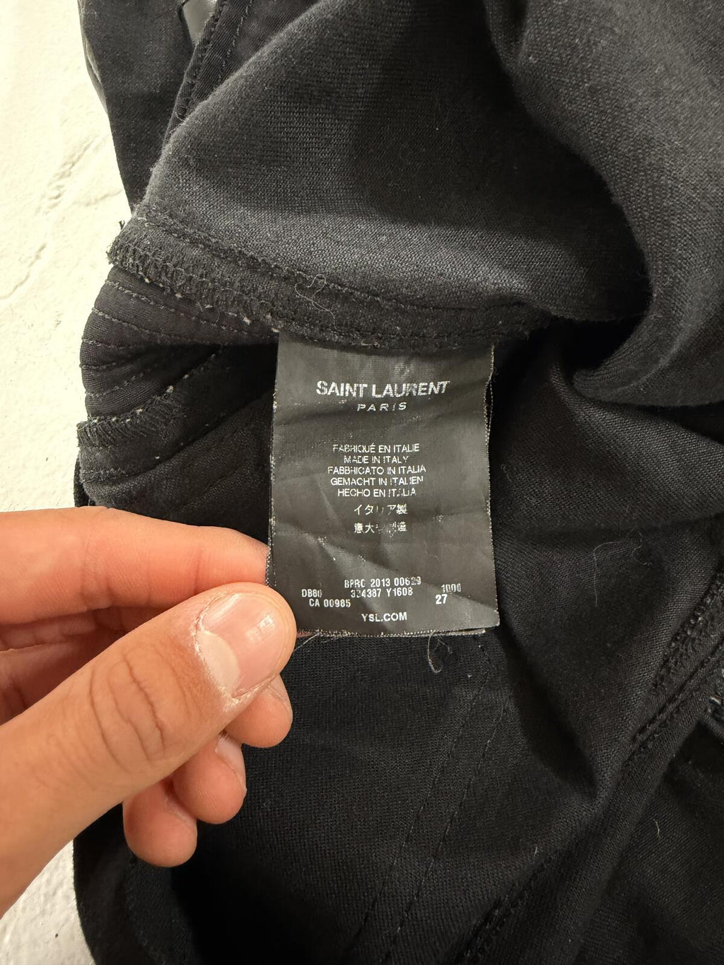 Saint Laurent D08 black biker denim {{ color }} {{ brand }} {{ archive }} {{ season }} {{ year }} {{ hedi slimane }}