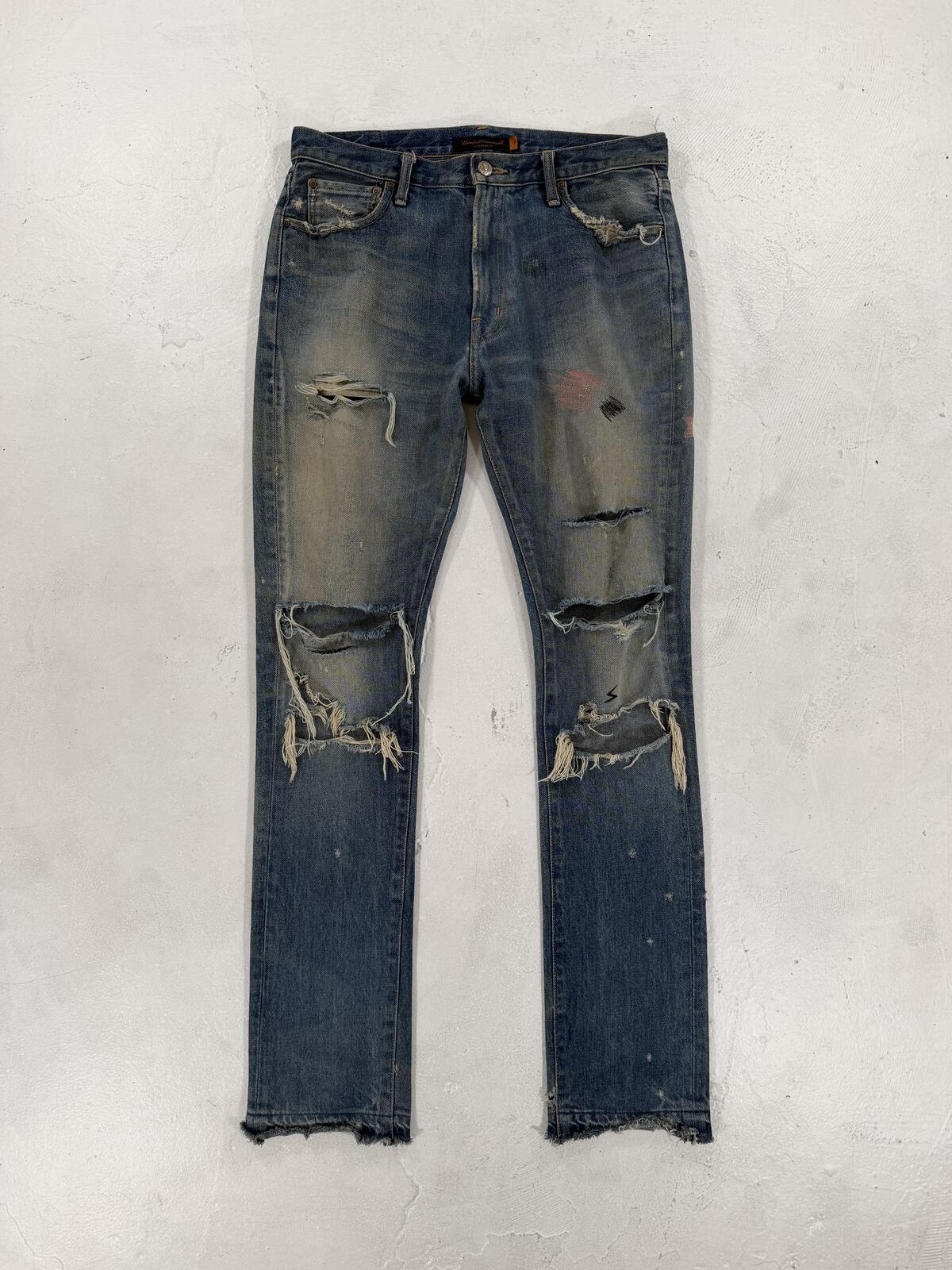 Undercover SS05 "But Beautiful" Graffiti Patchwork Denim {{ color }} {{ brand }} {{ archive }} {{ season }} {{ year }} {{ hedi slimane }}