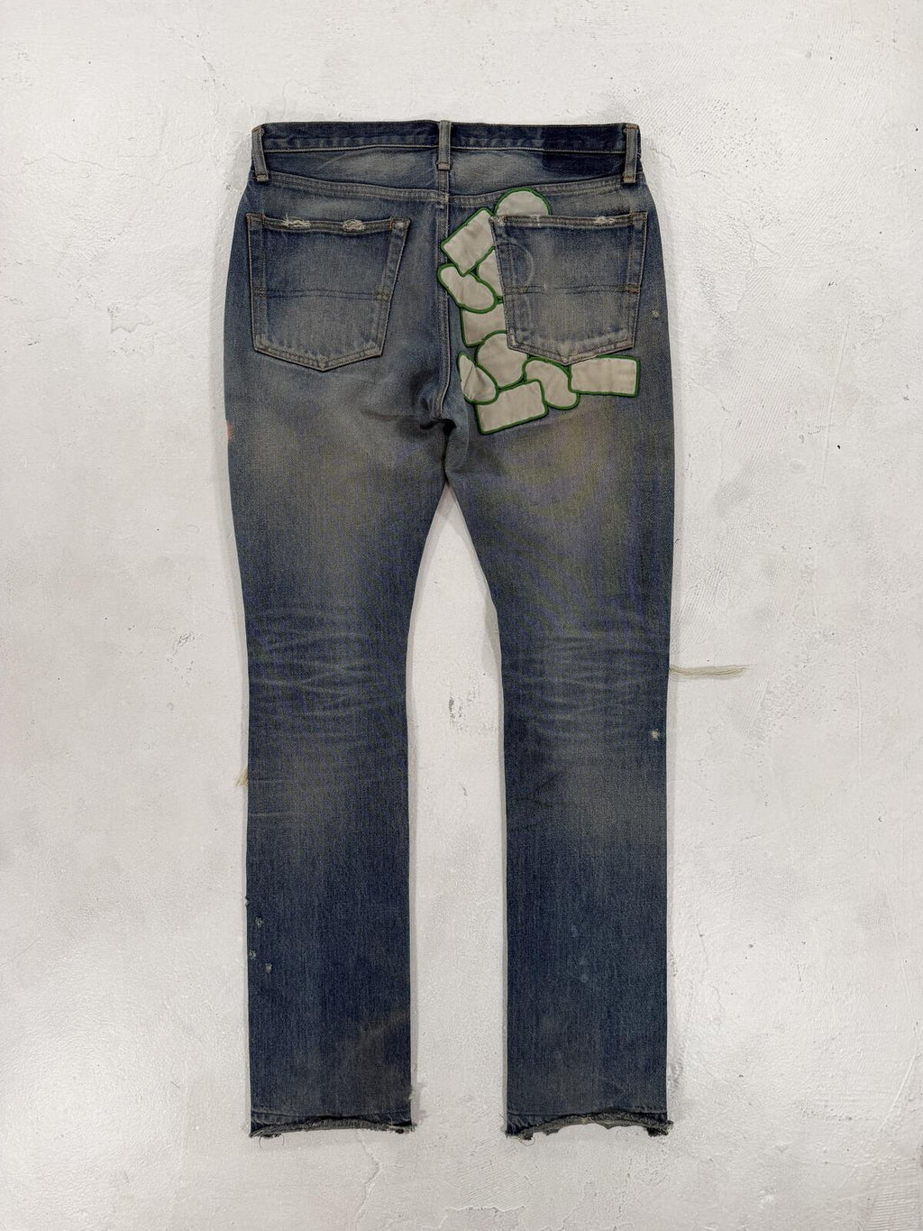 Undercover SS05 "But Beautiful" Graffiti Patchwork Denim {{ color }} {{ brand }} {{ archive }} {{ season }} {{ year }} {{ hedi slimane }}