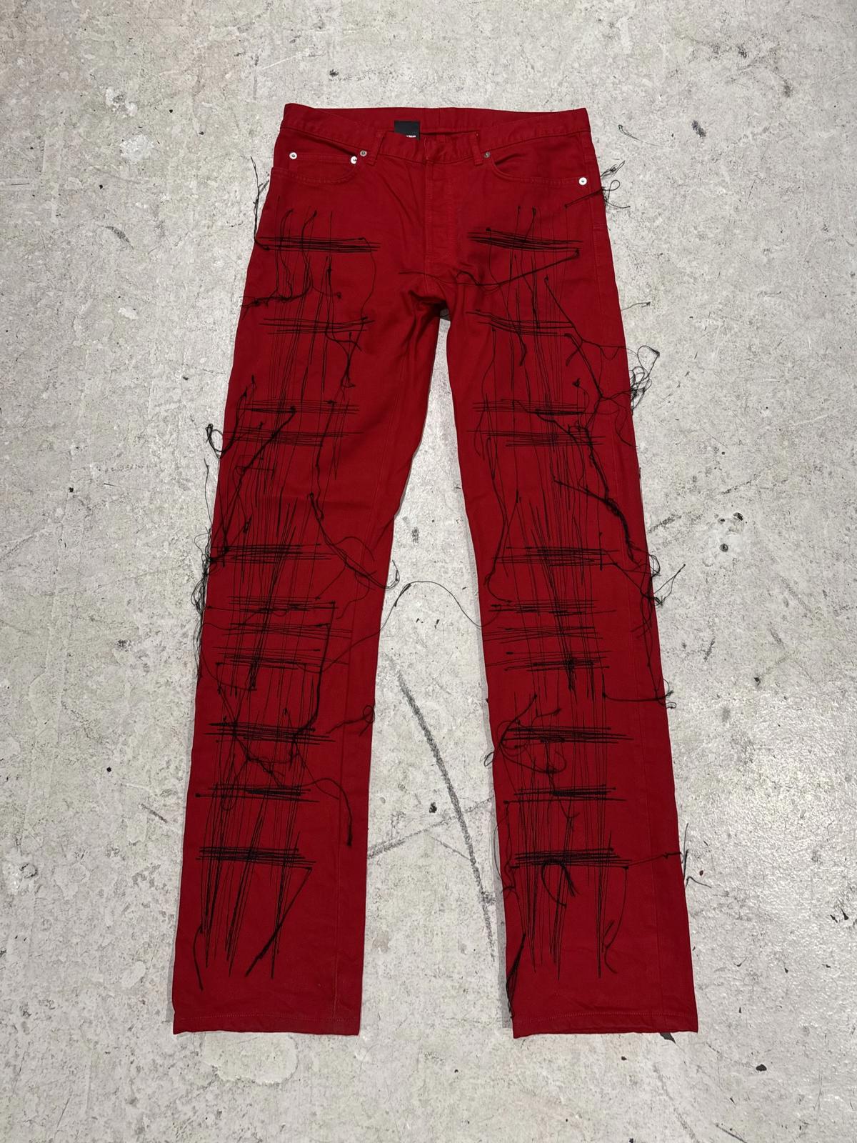 Dior Homme Red Stitch Denim