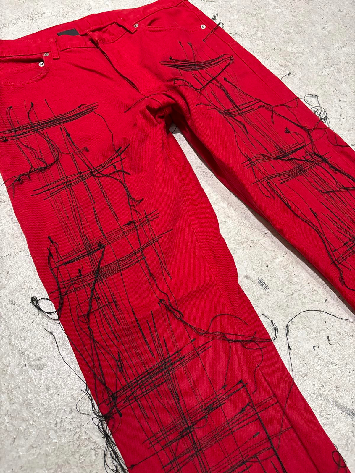 Dior Homme Red Stitch Denim