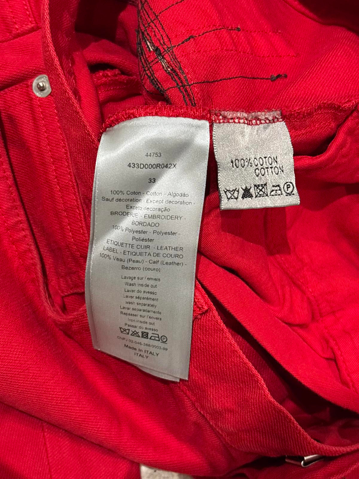 Dior Homme Red Stitch Denim