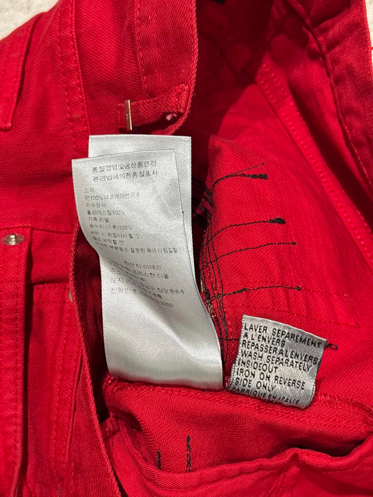 Dior Homme Red Stitch Denim