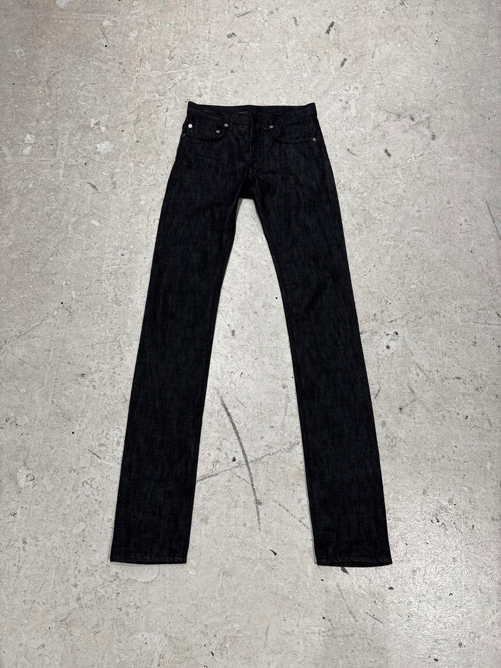 Dior Homme Raw Black Skinny Jeans