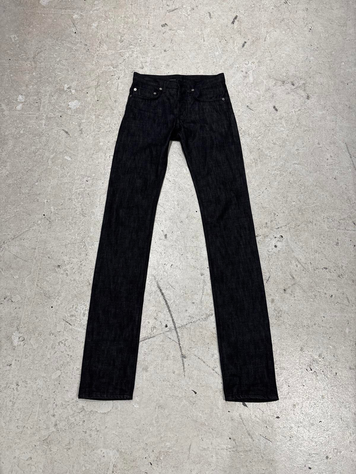 Dior Homme Raw Black Skinny Jeans