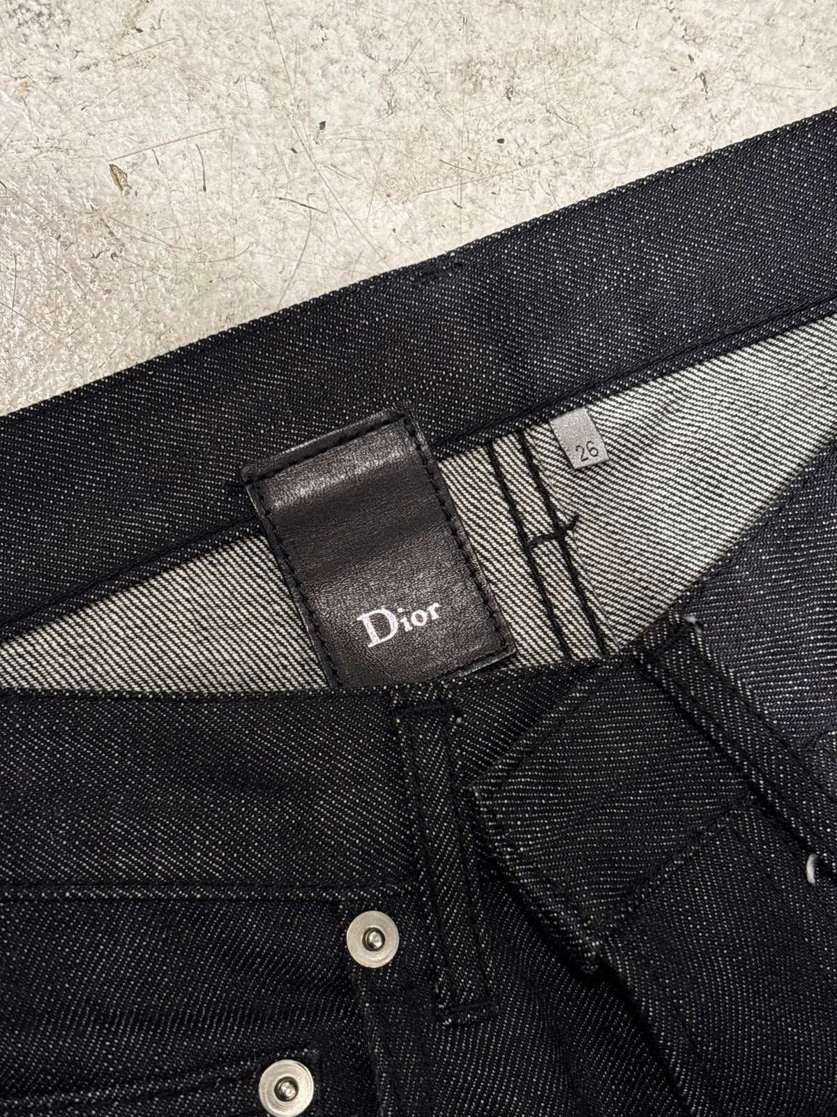 Dior Homme Raw Black Skinny Jeans