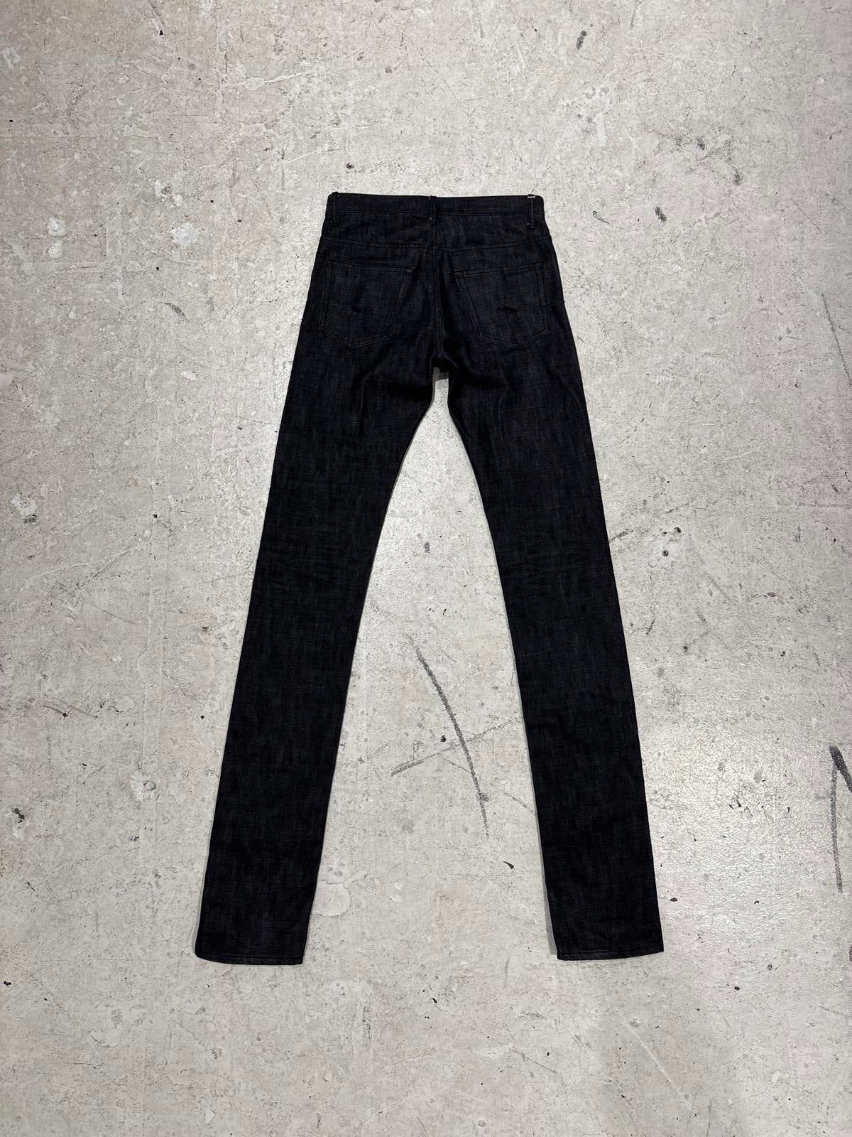 Dior Homme Raw Black Skinny Jeans