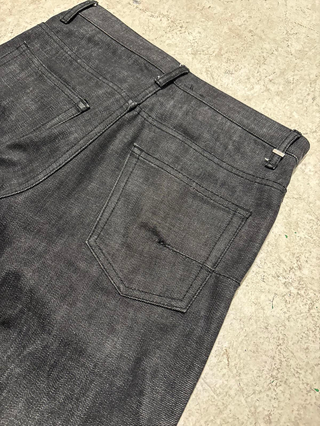 Dior Homme Raw Black Skinny Jeans