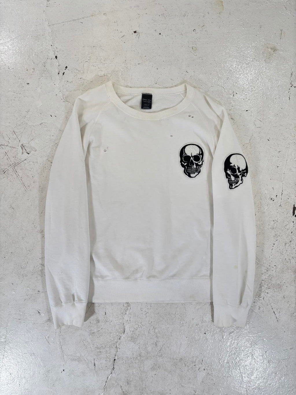 Number (N)ine White Double Skull Crewneck
