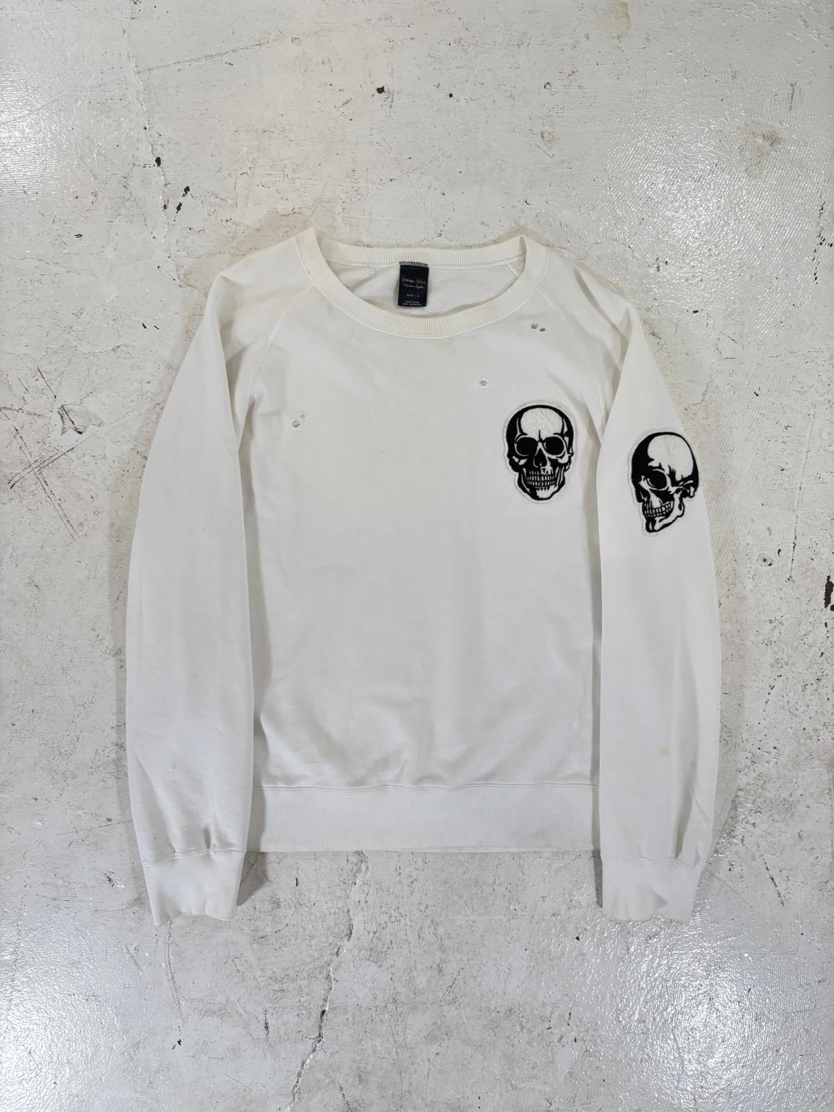 Number (N)ine White Double Skull Crewneck