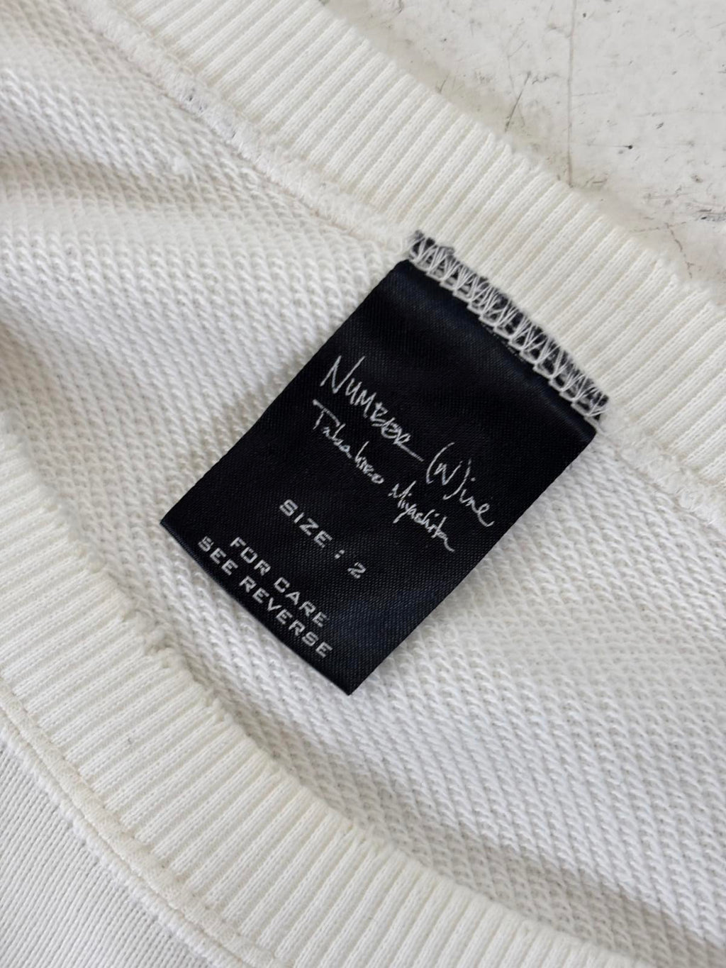 Number (N)ine White Double Skull Crewneck