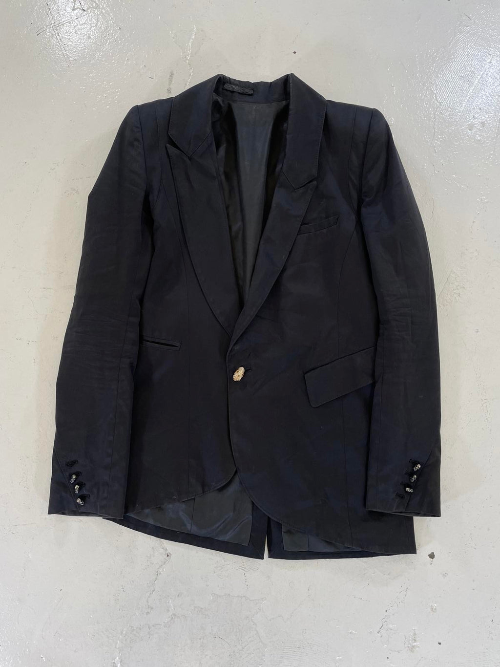 If Six Was Nine asymmetrical skull button blazer