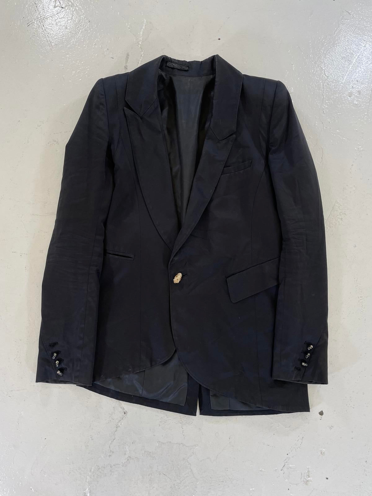 If Six Was Nine asymmetrical skull button blazer