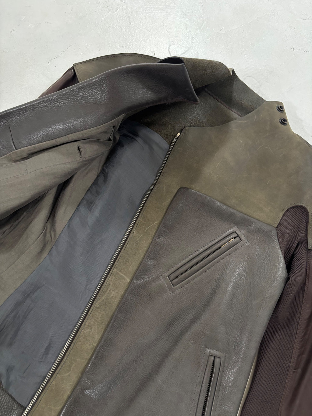 Rick Owens Olmar & Mirta Dark Dust Limo Jacket {{ color }} {{ brand }} {{ archive }} {{ season }} {{ year }} {{ hedi slimane }}