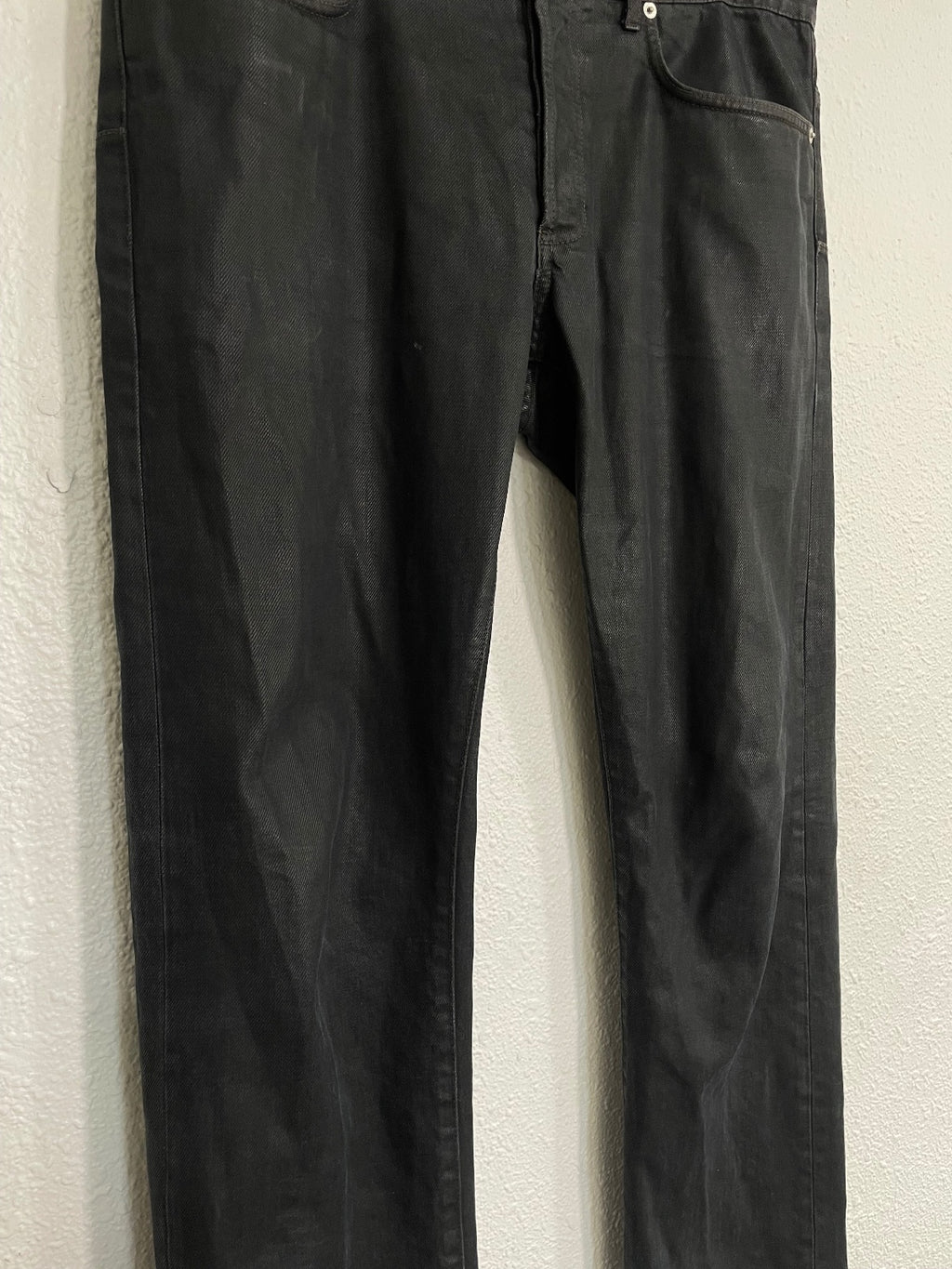 Dior Homme Black Wax Coated Denim