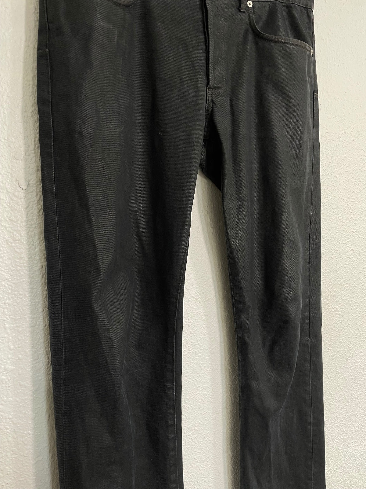 Dior Homme Black Wax Coated Denim
