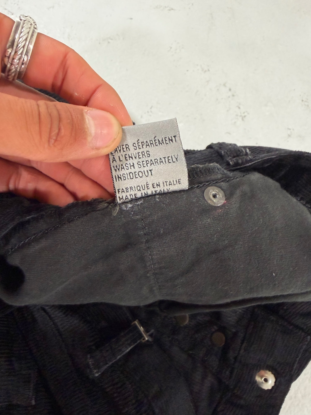 Dior Homme AW07 Waxed Corduroy Jeans {{ color }} {{ brand }} {{ archive }} {{ season }} {{ year }} {{ hedi slimane }}