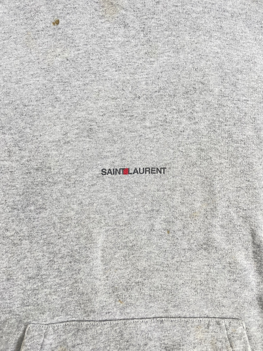 Saint Laurent Paris Gray Logo Hoodie