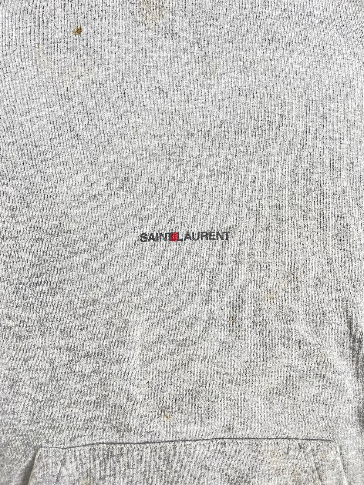 Saint Laurent Paris Gray Logo Hoodie