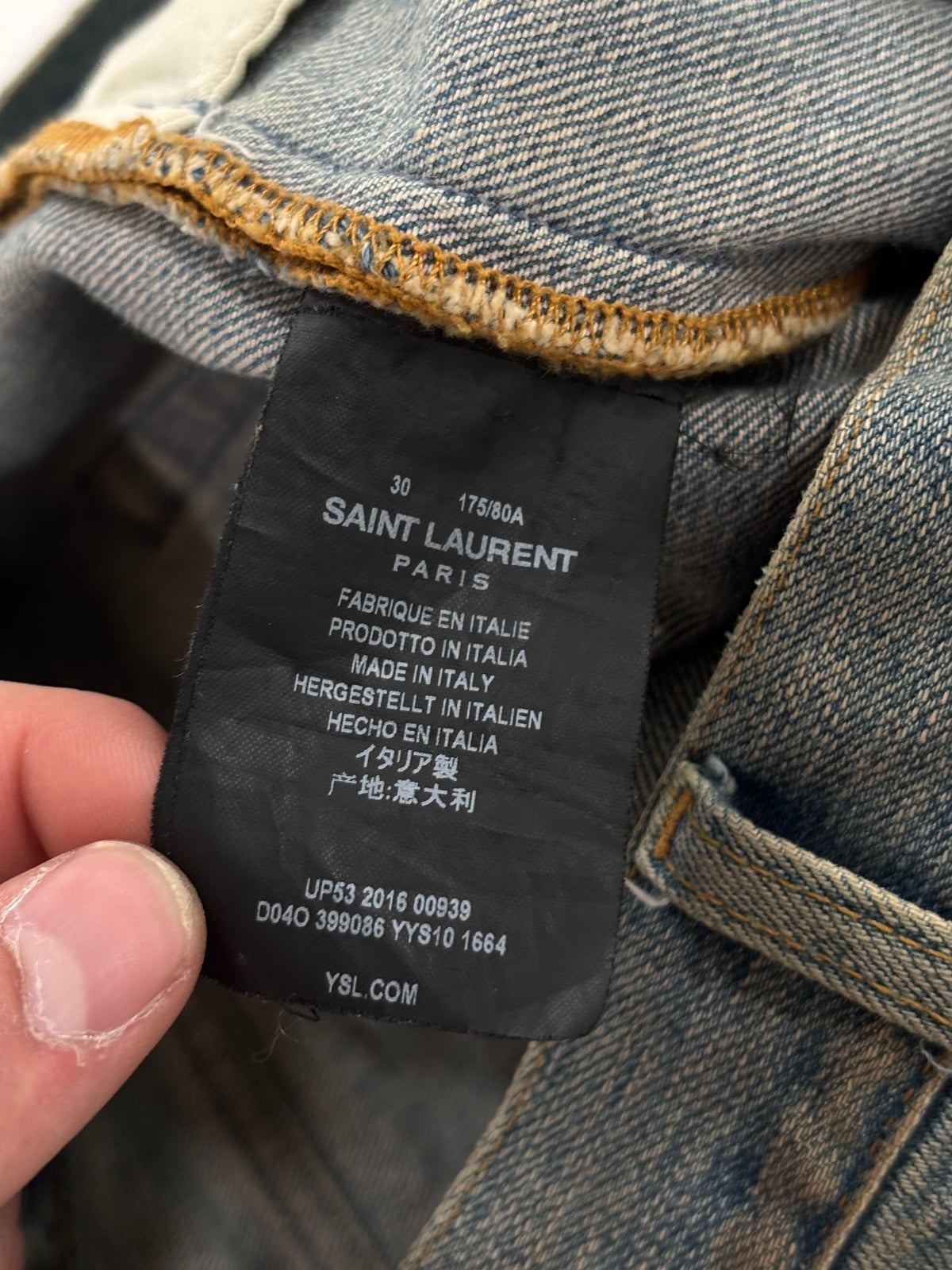 Saint Laurent Paris D02 Knife Cut Denim {{ color }} {{ brand }} {{ archive }} {{ season }} {{ year }} {{ hedi slimane }}